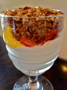 Mangoes and strawberries make the perfect summer yogurt parfait